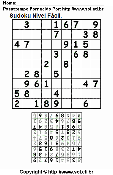 Livro Sudoku Ed. 01 - Médio/Difícil - Com Números Grandes - Só Jogos 9x9