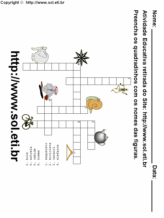 Palavras Cruzadas Com Figuras Para Imprimir 3