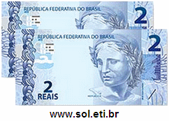 Cédulas de Dinheiro Totalizando 4 Reais