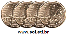 Moedas Totalizando 40 Centavos