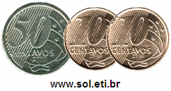 Moedas Totalizando 70 Centavos